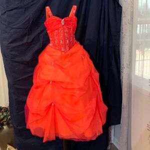 Fuchsia/Orange Pageant Dress